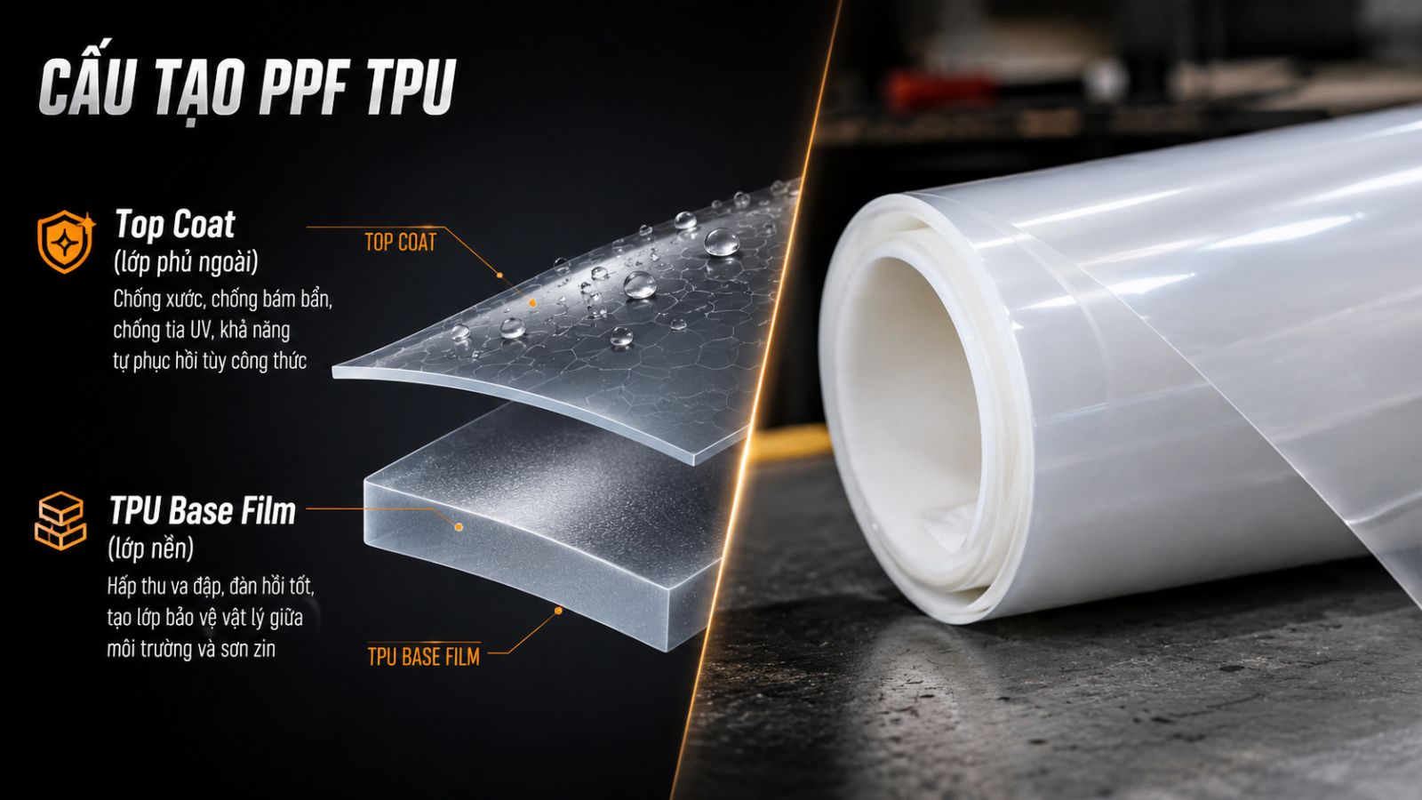 Phim PPF TPU tự phục hồi vết xước là gì