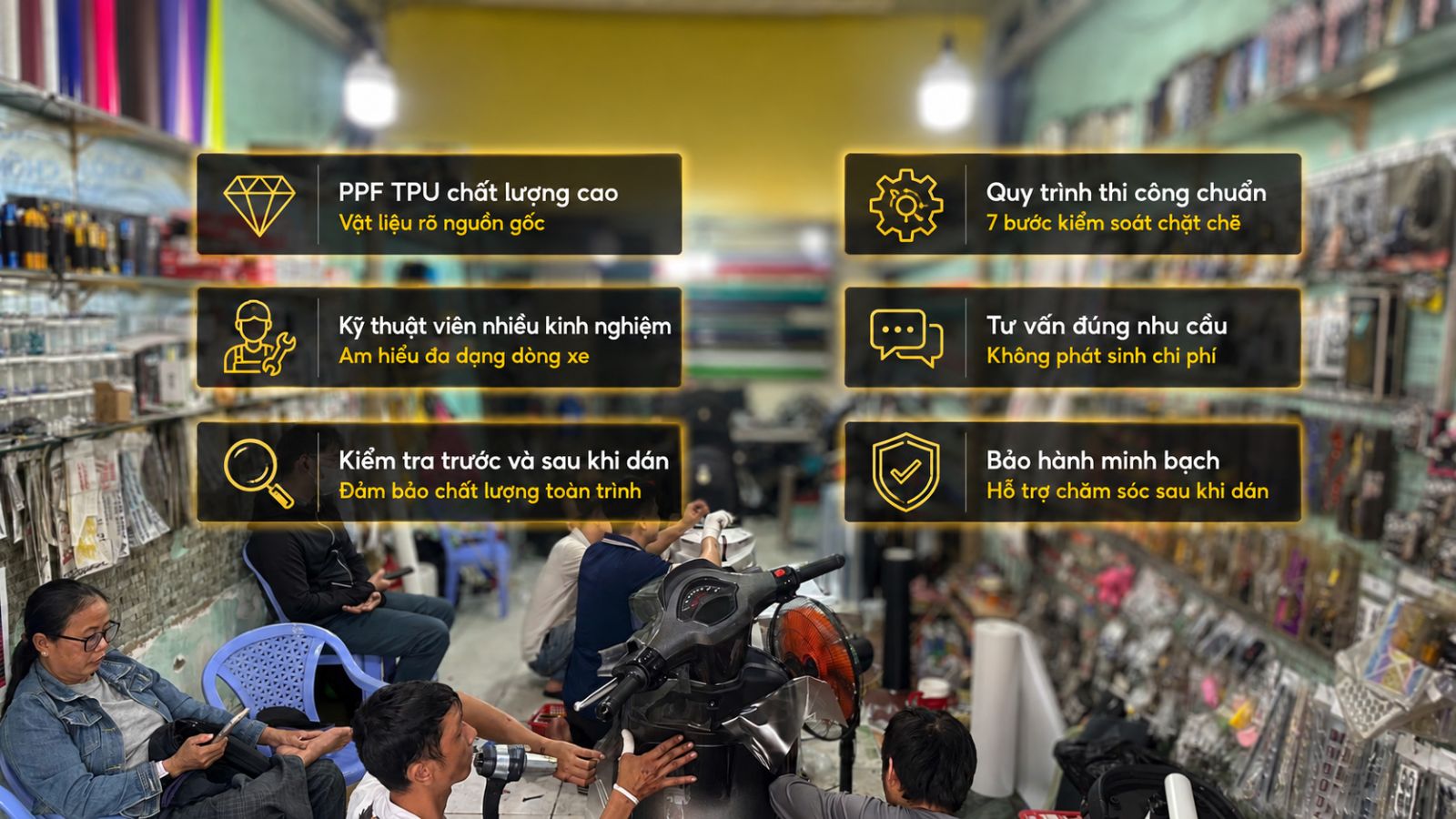 Quy trình 7 bước dán PPF xe máy chuẩn kỹ thuật