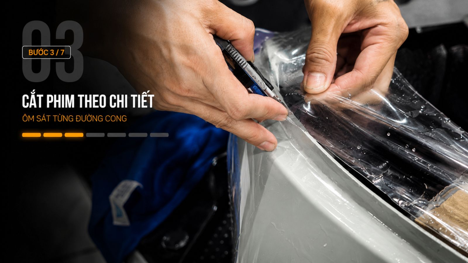 Quy trình 7 bước dán PPF xe máy chuẩn kỹ thuật