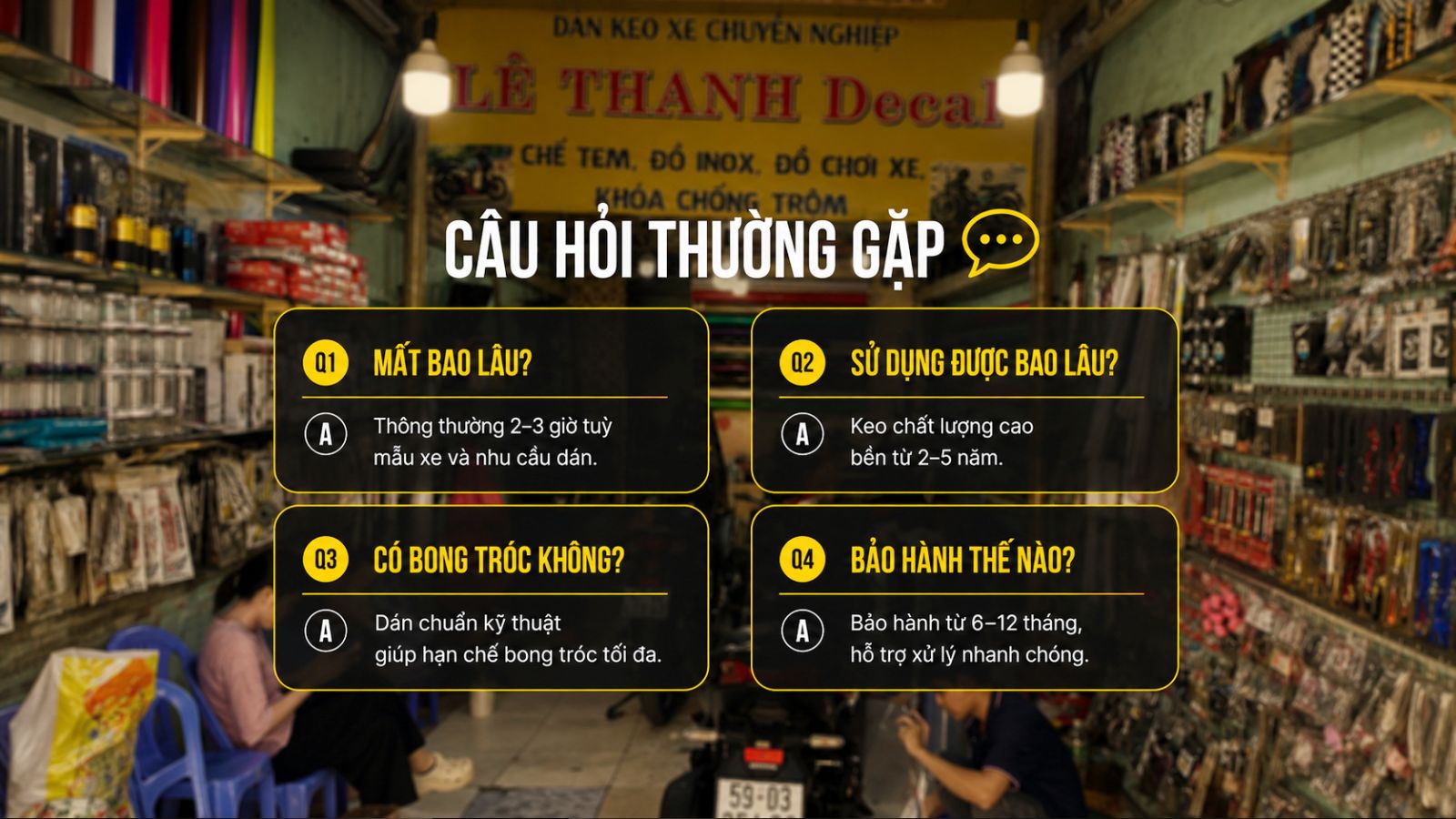 Quy trình 6 bước dán xe máy điện chuẩn kỹ thuật