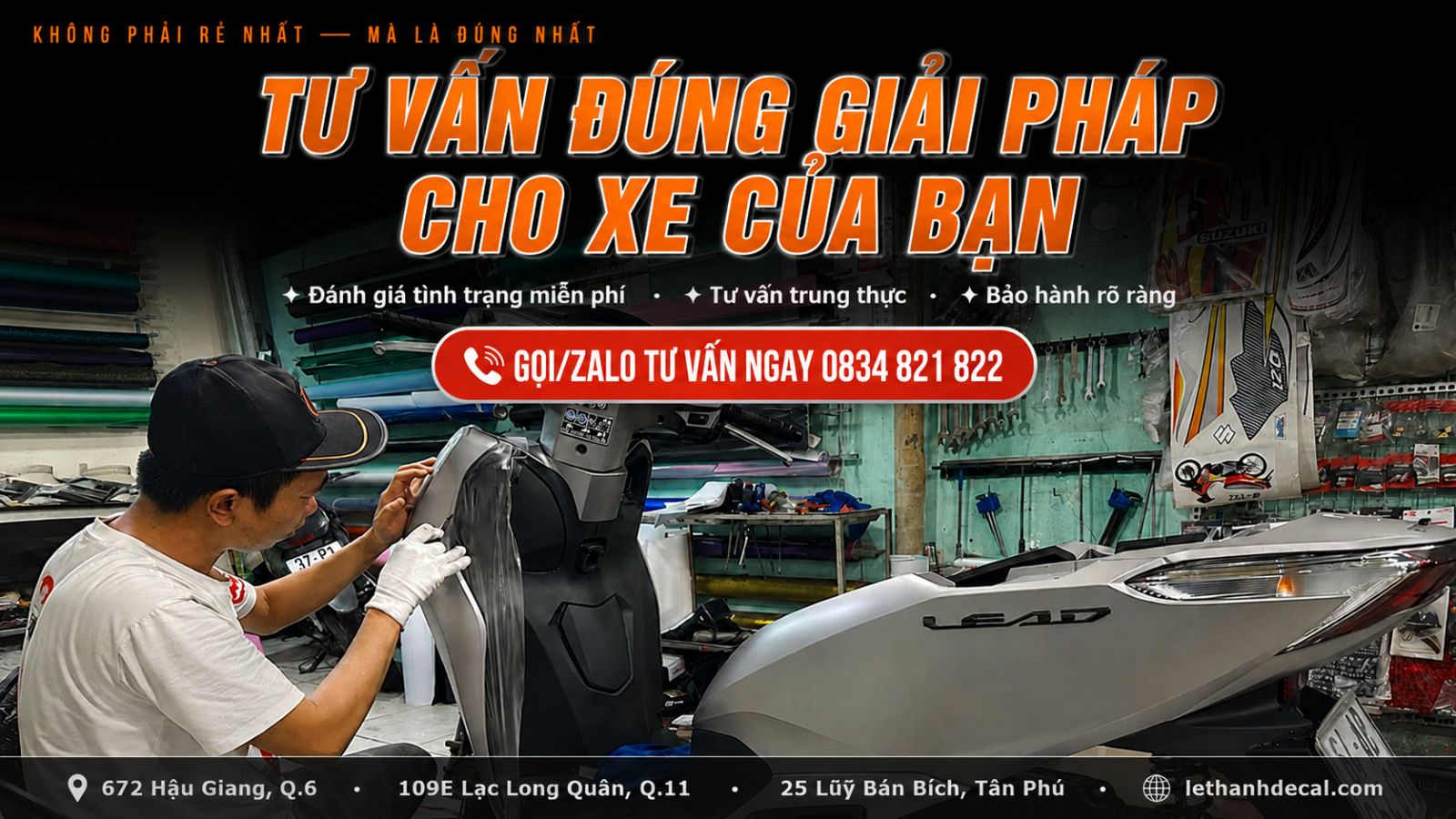 So sánh chi phí sơn lại xe máy và dán PPF xe máy