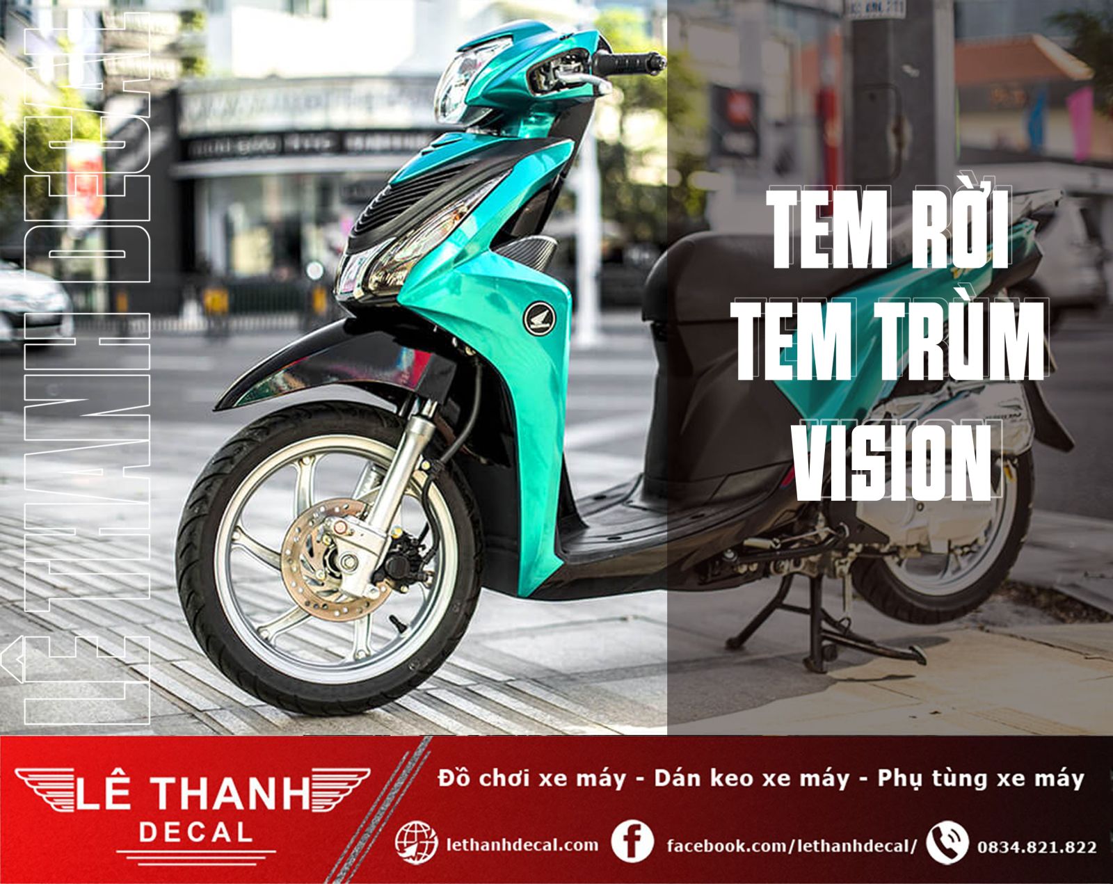 Tem xe Vision và TOP 10+ mẫu tem dán HOT nhất hiện nay