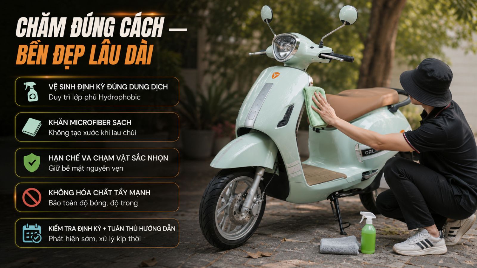 Top 5 sai lầm khiến keo xe máy điện nhanh xuống cấp sau khi dán