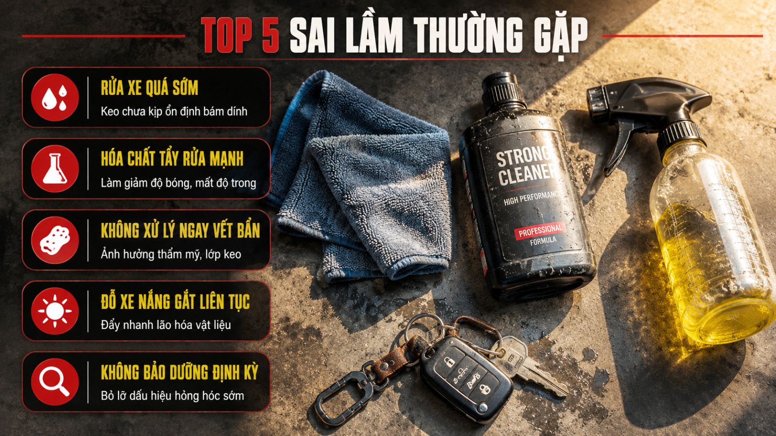 Top 5 sai lầm khiến keo xe máy điện nhanh xuống cấp sau khi dán