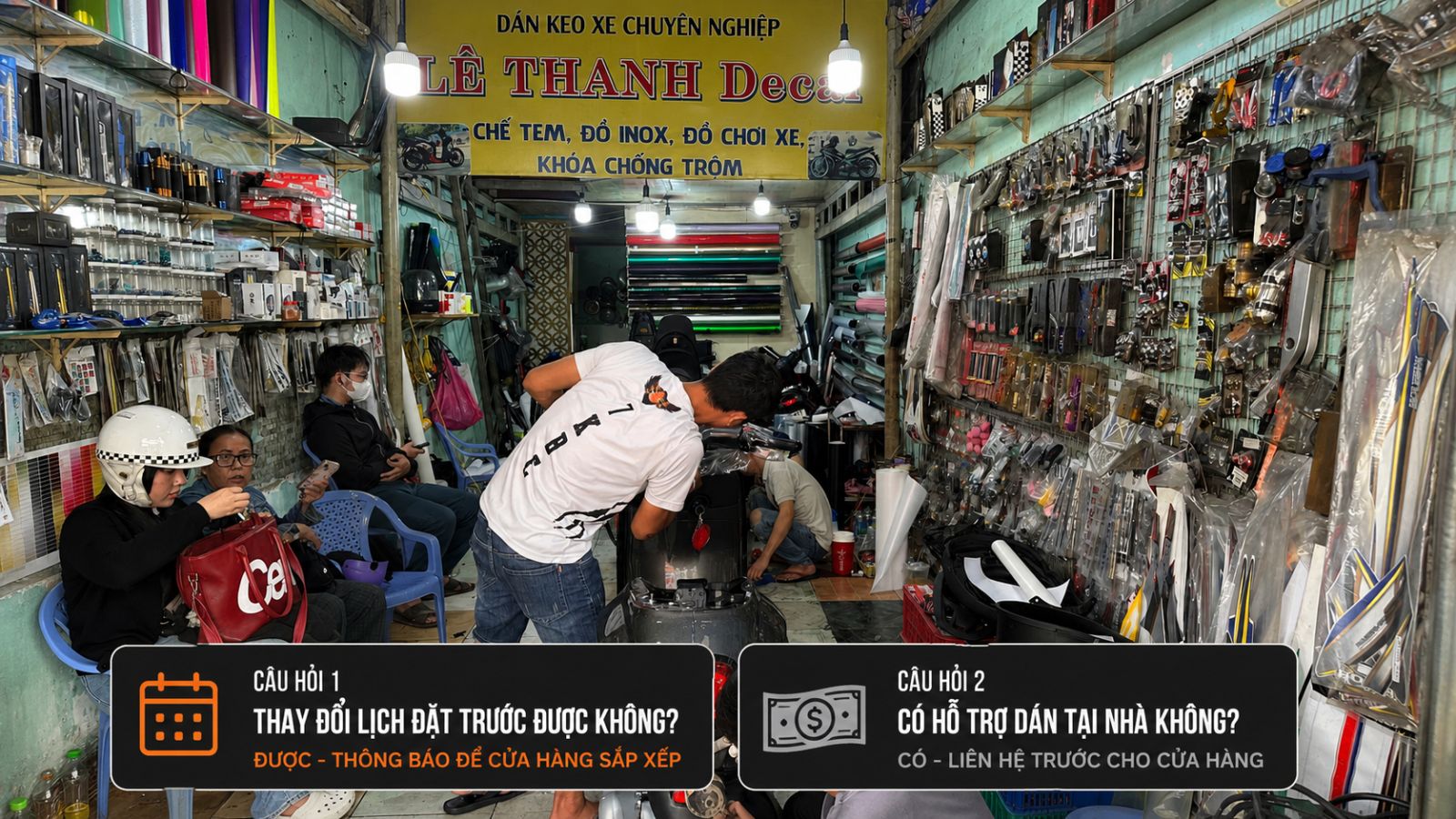 Những ưu đãi khi đặt lịch dán xe máy điện tại Lê Thanh Decal