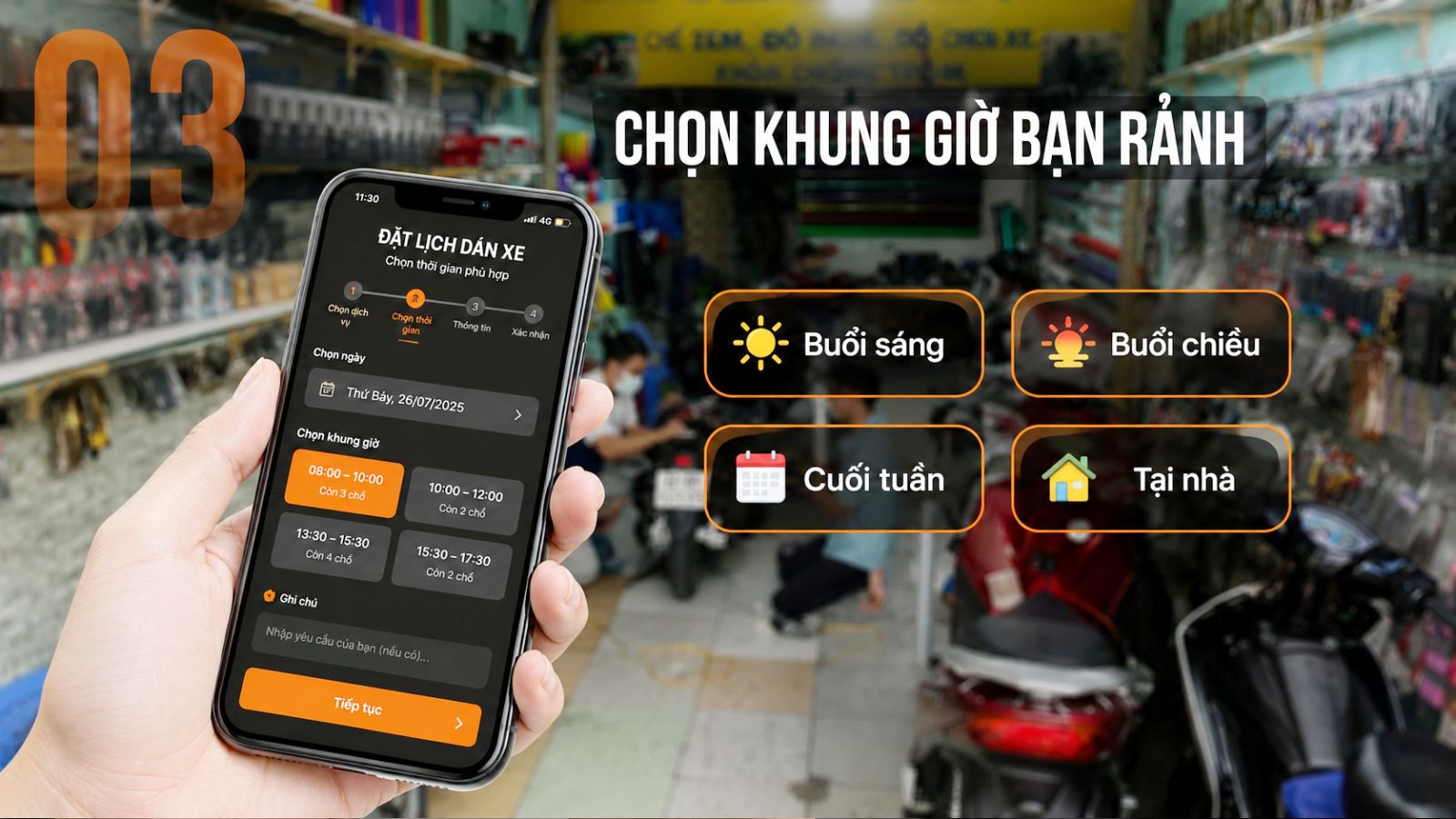 Những ưu đãi khi đặt lịch dán xe máy điện tại Lê Thanh Decal