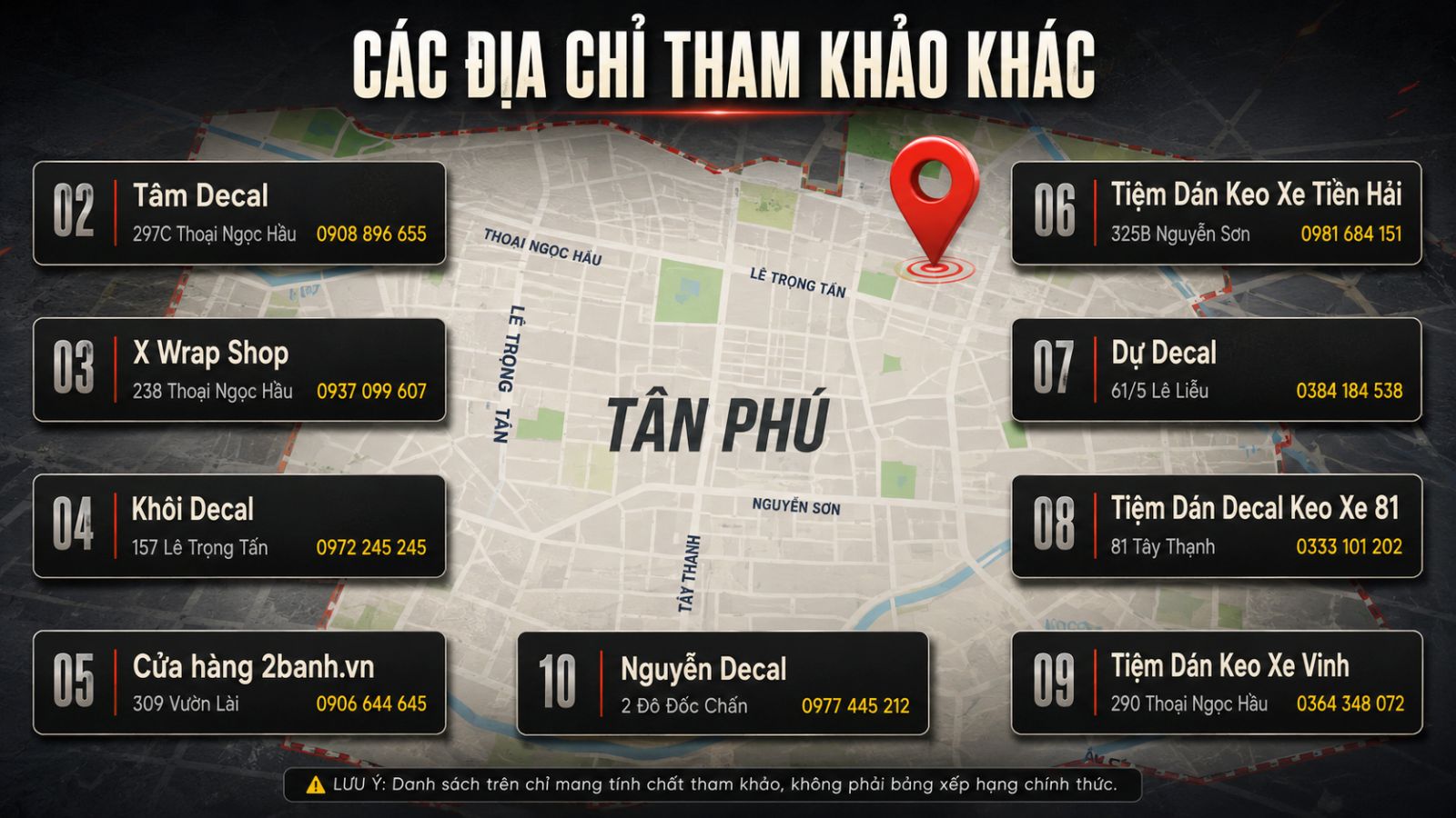 TOP 10 cửa hàng xe máy điện tại quận Tân Phú uy tín, chất lượng