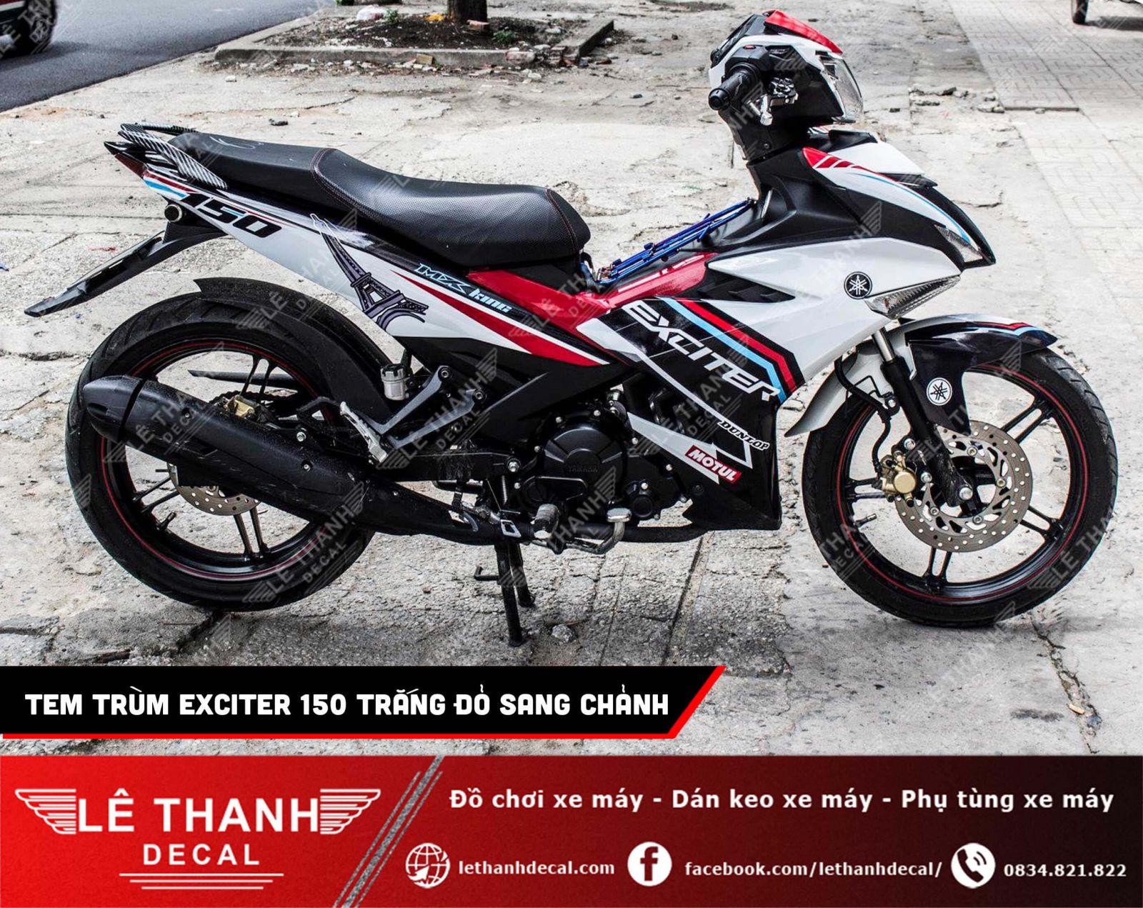 Yamaha Exciter 150 Đỏ Trắng Độ Siêu Chất  Xe máy yamaha Xe máy honda