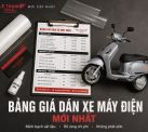 Bảng giá dán xe máy điện mới nhất 