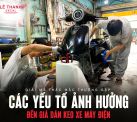 Các yếu tố ảnh hưởng đến giá dán keo xe máy điện