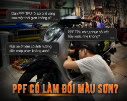 Dán PPF xe máy có ảnh hưởng đến màu sơn gốc không?