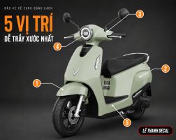 5 vị trí trên xe máy điện dễ bị trầy xước nhất cần dán bảo vệ ngay