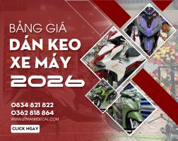 Bảng giá dán keo xe máy - Lê Thanh Decal