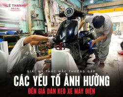 Các yếu tố ảnh hưởng đến giá dán keo xe máy điện