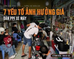 Các yếu tố quan trọng ảnh hưởng đến giá dán PPF xe máy