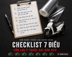 Checklist 7 điều cần lưu ý trước khi dán keo xe máy điện