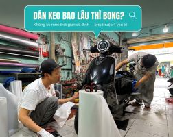 Dán keo xe máy điện bao lâu thì bong?