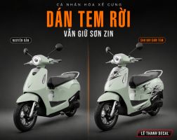 Dán tem rời xe máy điện – Cách nâng cấp ngoại hình xe đẹp mà vẫn giữ sơn zin