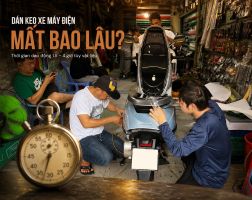 Dán keo xe máy điện mất bao lâu?