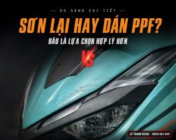 So sánh chi phí sơn lại xe máy và dán PPF xe máy