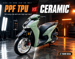 So sánh dán PPF TPU hay phủ Ceramic cho xe máy? | Lê Thanh Decal