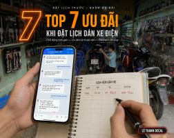 Những ưu đãi khi đặt lịch dán xe máy điện tại Lê Thanh Decal