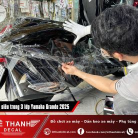 Dán keo siêu trong 3 lớp Yamaha Grande 2025 phiên bản đặc biệt