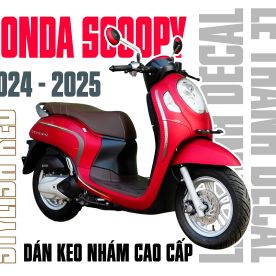 Dán keo trong nhám cao cấp Scoopy đỏ 2024 - 2025