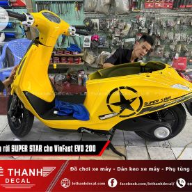 Dán tem rời SUPER STAR cho VinFast EVO 200