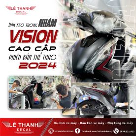 Dán keo trong nhám cao cấp Vision 2024 bản thể thao đen nhám