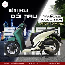 Dán decal đổi màu trắng ngọc trai ánh vàng SH 2020 - 2025