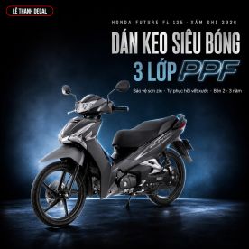 Dán keo siêu bóng 3 lớp PPF Future 125 Fi xám ghi 2026
