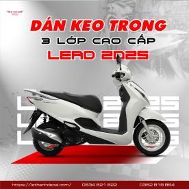 Dán keo siêu trong 3 lớp Honda Lead trắng 2025