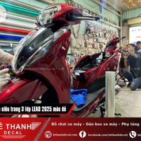 Dán keo siêu trong 3 lớp Honda LEAD 2025 màu đỏ