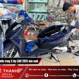 Dán keo siêu trong 3 lớp Honda LEAD 2025 màu xanh