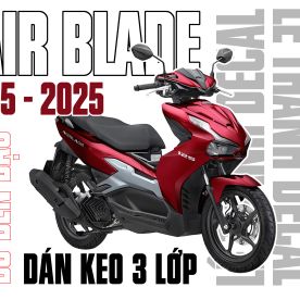 Dán keo trong 3 lớp AirBlade 125 đỏ đen bạc 2025