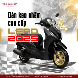 Dán keo trong nhám cao cấp Honda LEAD đen nhám 2025 