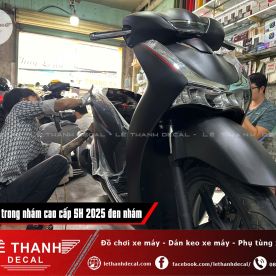 Dán keo trong nhám cao cấp SH 2025 đen nhám