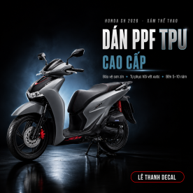 Dán PPF TPU xe máy Honda SH 2026 xám thể thao
