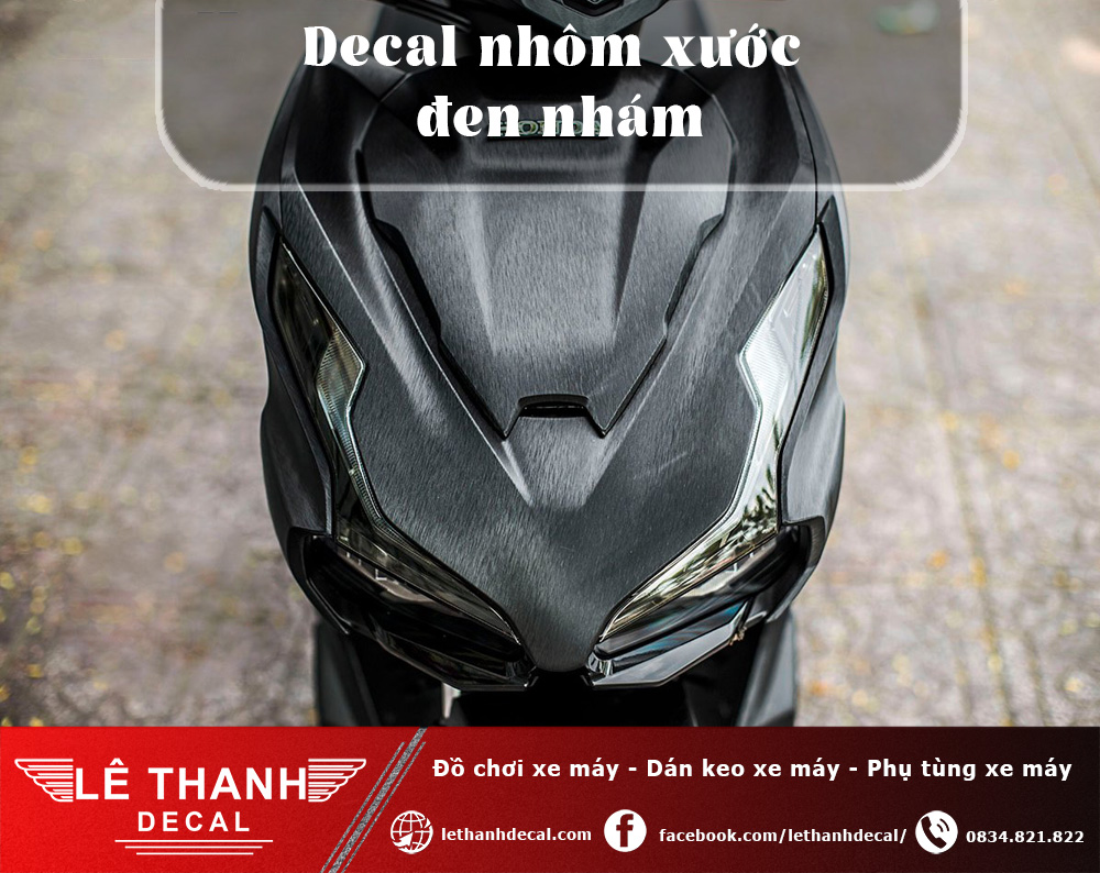 Dán keo xe máy nhôm xước đen nhám cho Air Blade