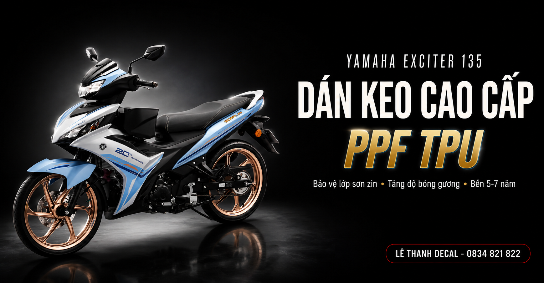 Dán PPF xe Exciter 135
